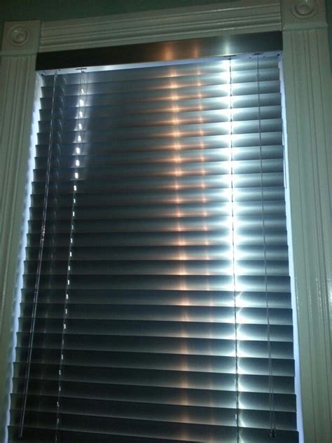 stainless steel look metal blinds